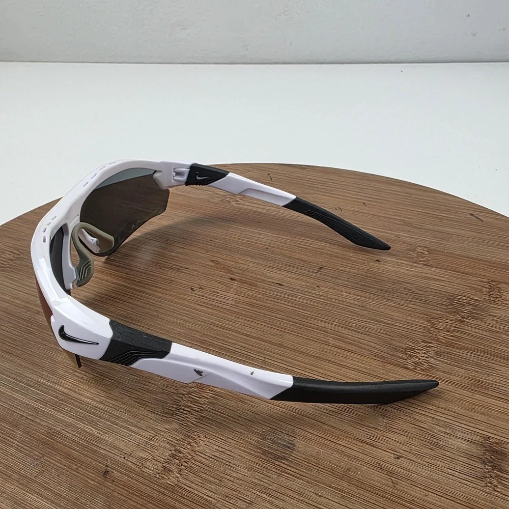 Nike Show X3 Sunglasses Mens 72-09-130 White Purple Mirrored Shield DN9252